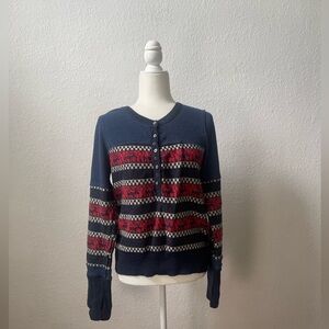We the free half button down sweater size L